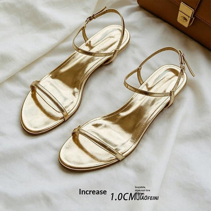 Womens Stylish Flat Sandals With A Single Strap