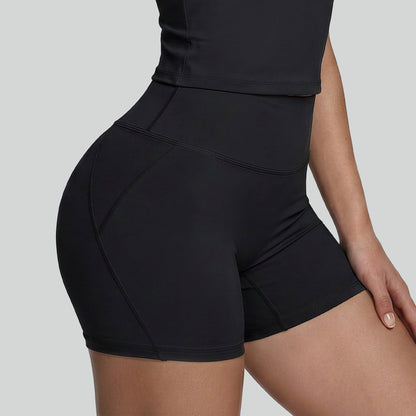 Womens Athletic Shorts With A Hidden Back Pocket And High Waist