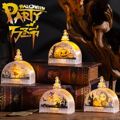 Halloween Pumpkin Light Children's Portable Halloween Halloween Decoration Ornaments Luminous Props Party Ornaments