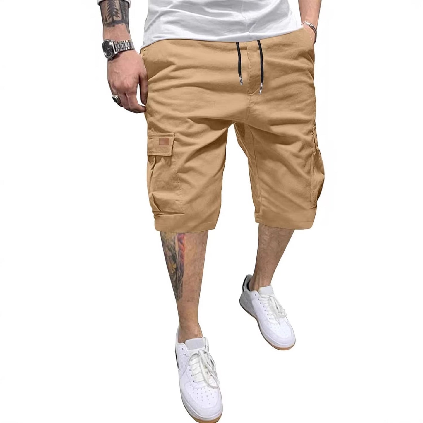 Casual Relaxed-fit Quick-drying Breathable Shorts With Multiple Pockets