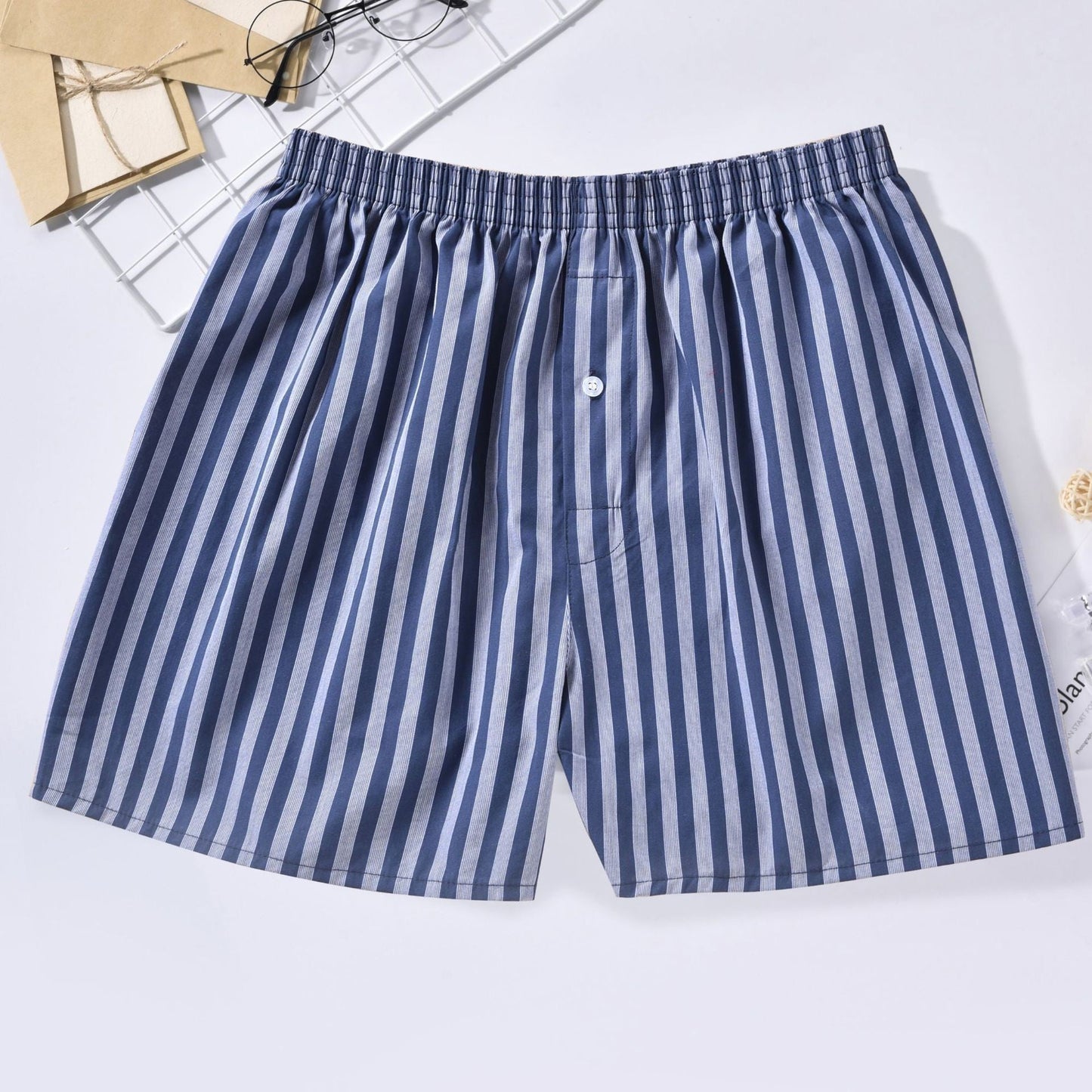 Men's Casual Arrow Print Plaid Boxer Briefs