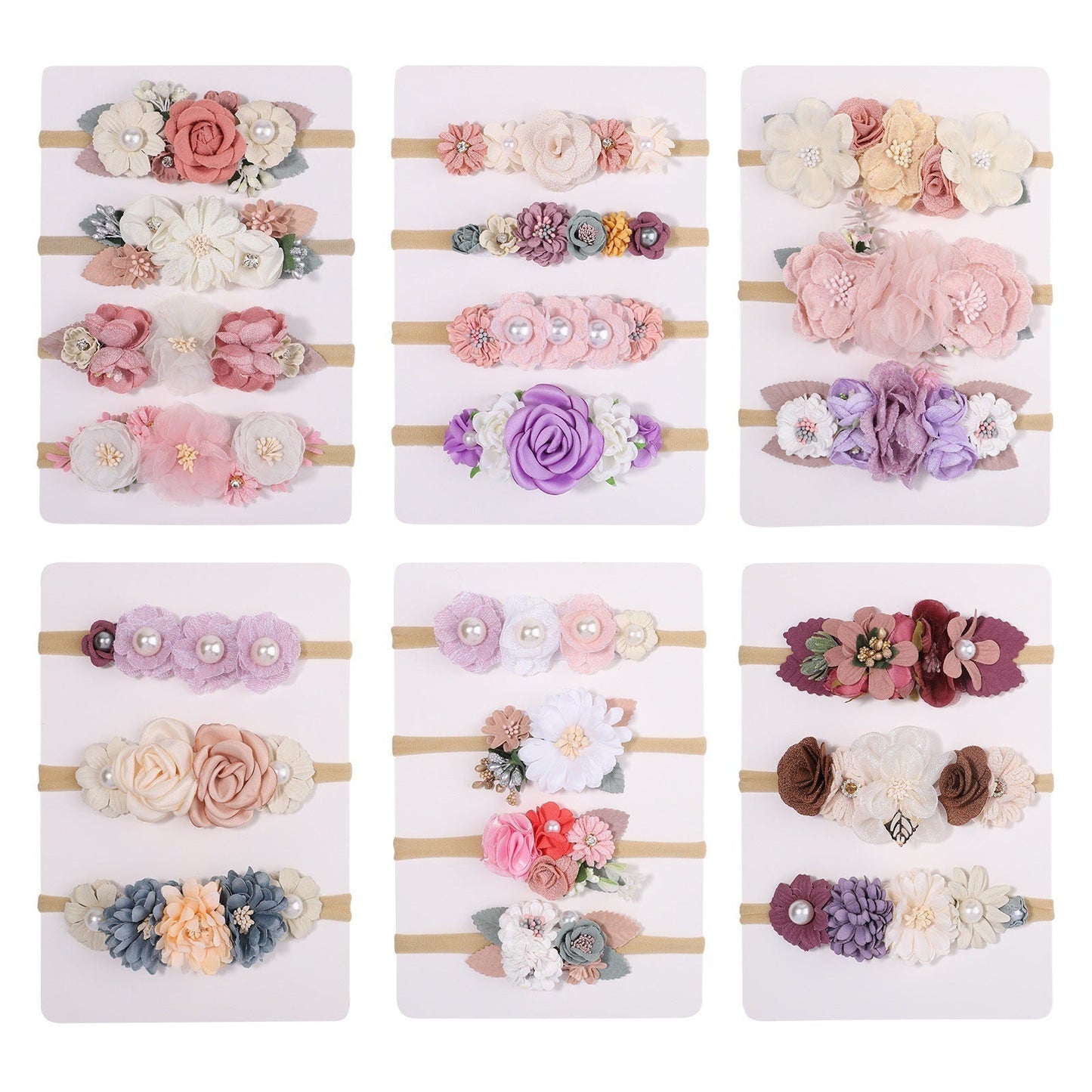 Nylon Fine Hair Band Girls' Headdress Flower