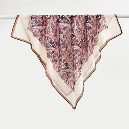 Versatile Printed Thin Square Scarf