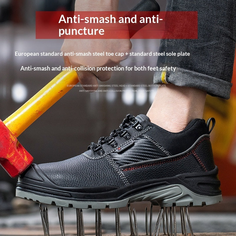 Men's Static Safety Boots - Anti-Puncture And Impact Protection, High-Top Leather