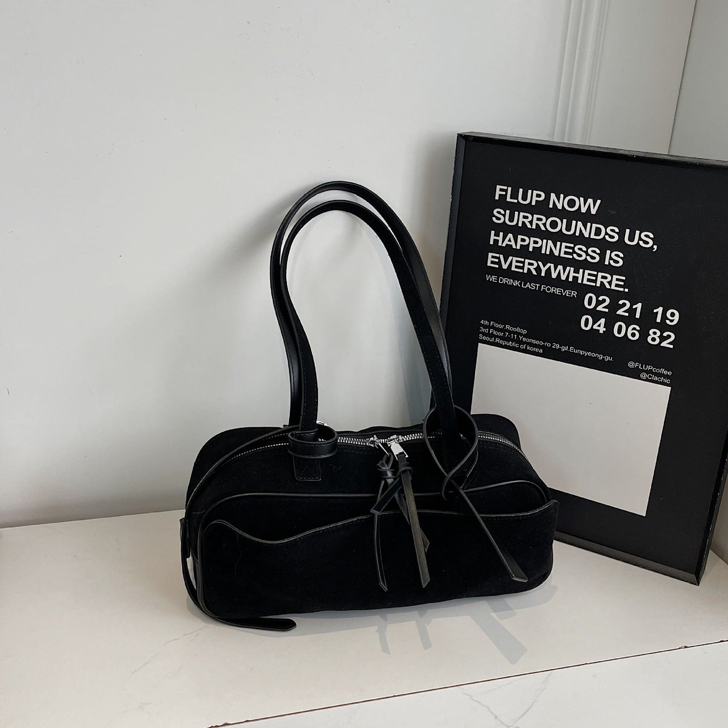 Womens Simple Bowling Handbag Shoulder Bag
