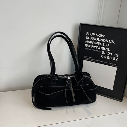 Womens Simple Bowling Handbag Shoulder Bag