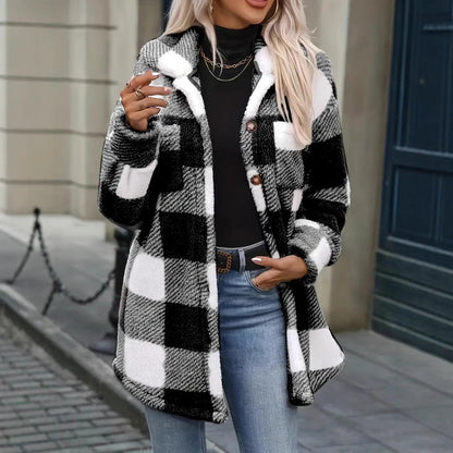 Womens Elegant Faux Fur Coat
