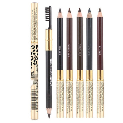 Yalaiyi Eyebrow Pencil Leopard Print Eyebrow Pencil Kuaishou And Douyin Live Broadcast Hot Selling Waterproof Distinct Look Wild Eyebrow Pencil