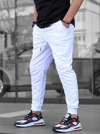 Casual Sporty Lightweight Breathable American-style Solid-color Slim-fit Pants
