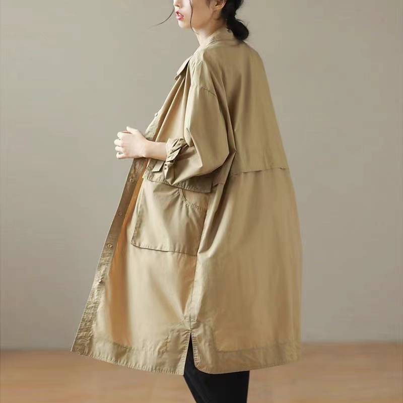 Mid-length Chic Cotton-linen Utility Jacket That The