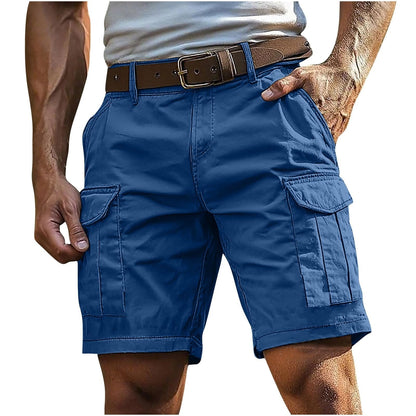 Cross-Border Export Men's Casual Cargo Shorts Multi-Pocket Summer Sports Cargo Shorts High-Waisted Shorts Knee-Length Shorts