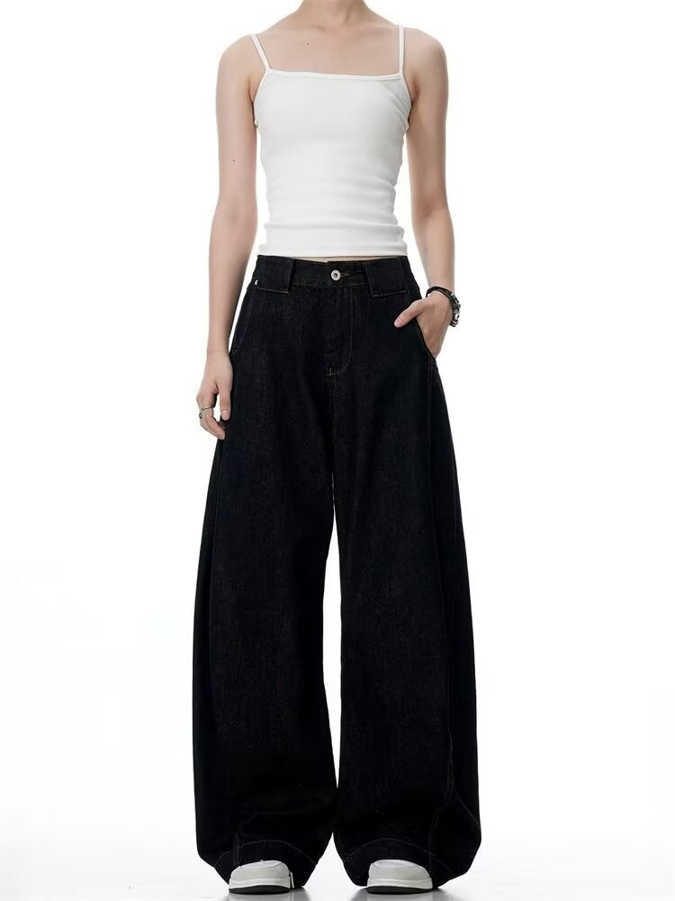 Trendy Solid-color Bootcut Jeans Relaxed Fit For Spring And Autumn