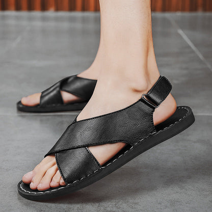 Cross-border Plus-size Foreign Trade Hand-sewn Sole Sandals