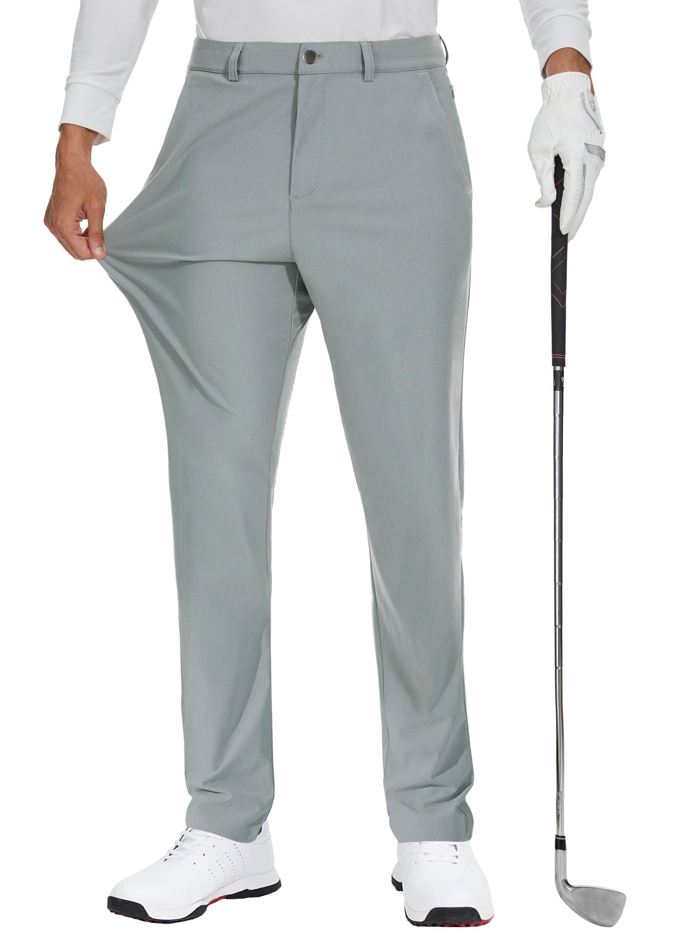 New Men's Outdoor Elastic Quick-Drying Golf Formal Pants Work Business Casual Comfortable Lightweight Trousers