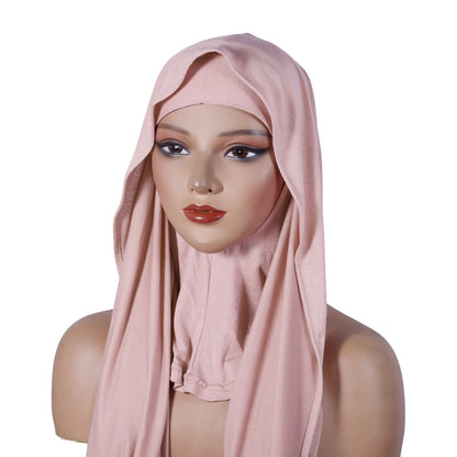 Modal Multi-color Breathable Neck Warmer Highly Elastic Base-layer Hooded Long Scarf Set