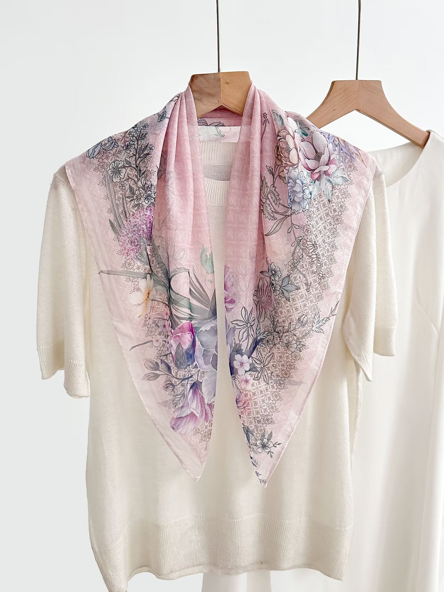 New Breathable Versatile Silk Chiffon Scarf For Women, Also Usable As A Shawl