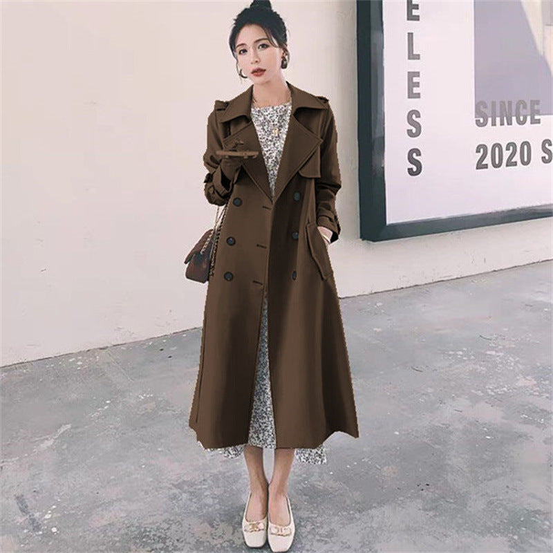 British-style Trendy Khaki Trench Coat