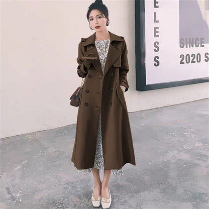 British-style Trendy Khaki Trench Coat
