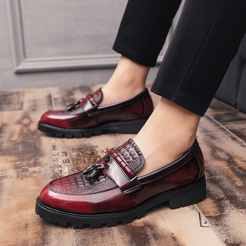 Casual And Stylish Men's Business Formal Shoes With Retro British Style And Tassel Leather Shoes