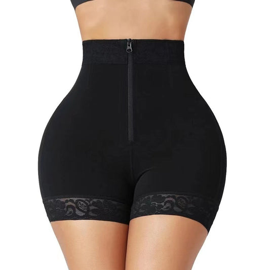 Hip Lifting Abdominal Pants with Zipper
