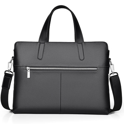 Large-capacity Crossbody Leather Briefcase
