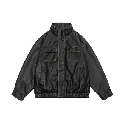 American Retro Biker's Leather Loose