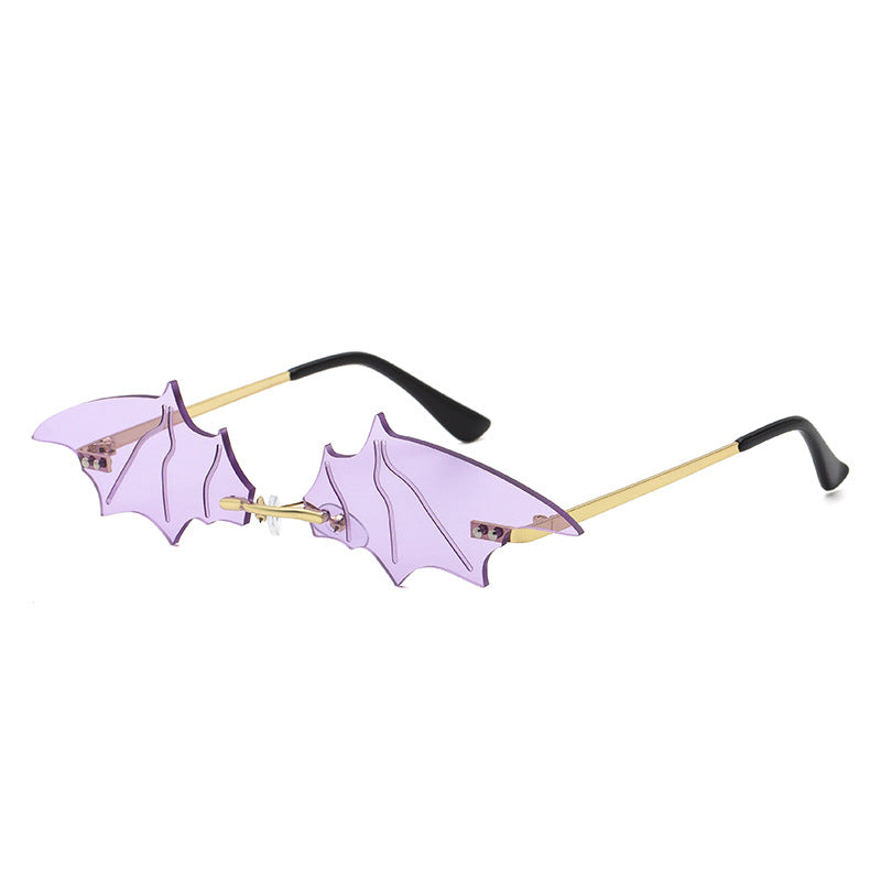 Bat Sunglasses Female Funny Prom Trendy Street Photography Sunglasses Small Frame European And American Fashion Special-Shaped Glasses Sunglasses