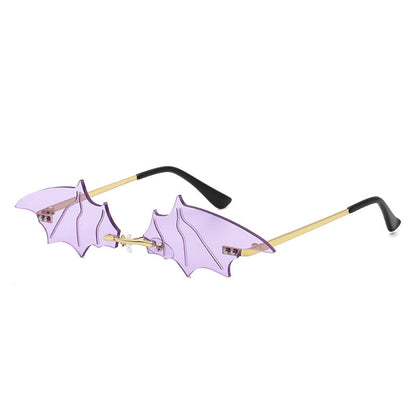 Bat Sunglasses Female Funny Prom Trendy Street Photography Sunglasses Small Frame European And American Fashion Special-Shaped Glasses Sunglasses