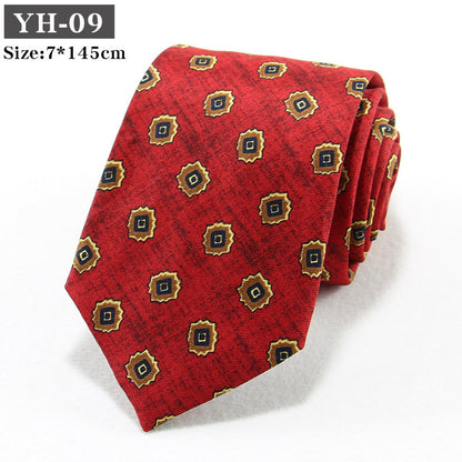 Korean-style Retro Hong Kong style Floral Casual Tie