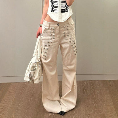 American-style Retro Metal-button Designer Jeans
