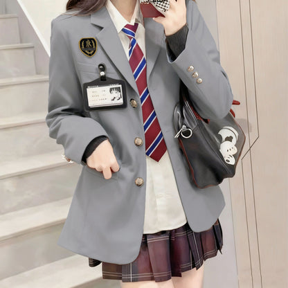 Preppy-style Tailored Blazer For Women