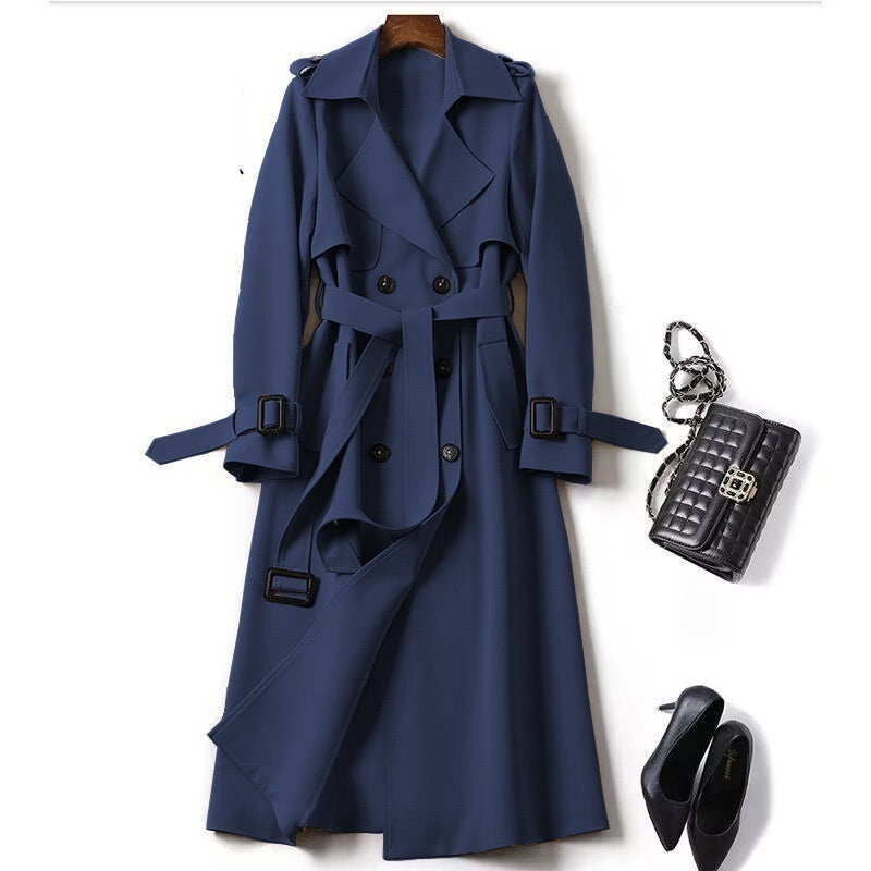 British-style Over-the-knee Coat Over-the-knee Outerwear