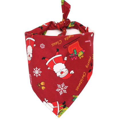 Pet Saliva Towel Cotton Triangle Scarf Dog Scarf Cat Bib
