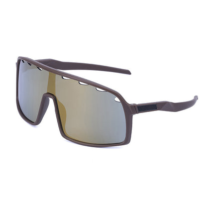 New Colorful Bicycle Windproof Cycling Sunglasses One-Piece Women's Sunglasses European And American Fashion Sports Sunglasses