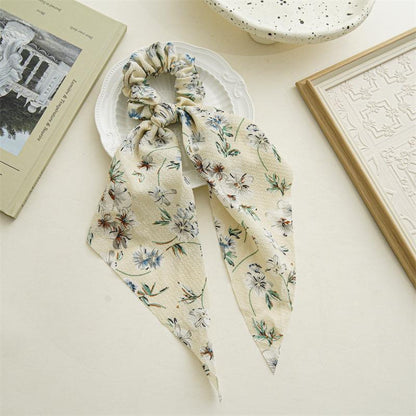 Long Flower Ribbon Headdress