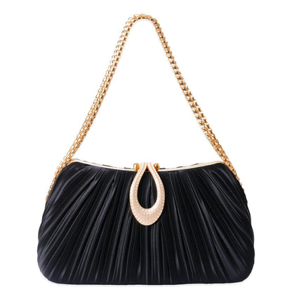 New Satin Pleated Evening Bag For Women