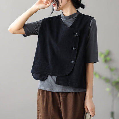 Retro Womens Vest Casual Jacket