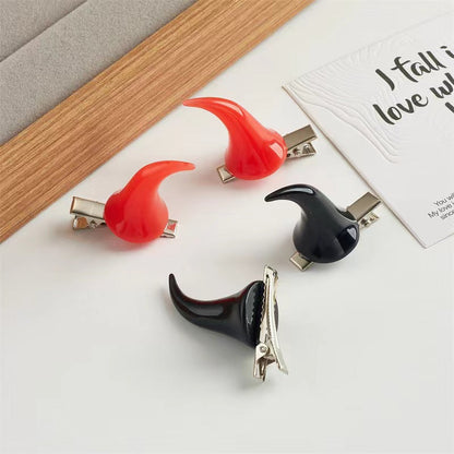 Personalized Holiday Decor Halloween Horn Hair Clip