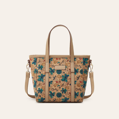 Printed Cork Bohemian Shoulder Tote Bag