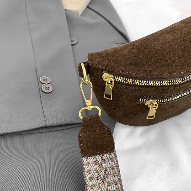 Jacquard Webbing European And American Style PU Leather Crossbody Bag