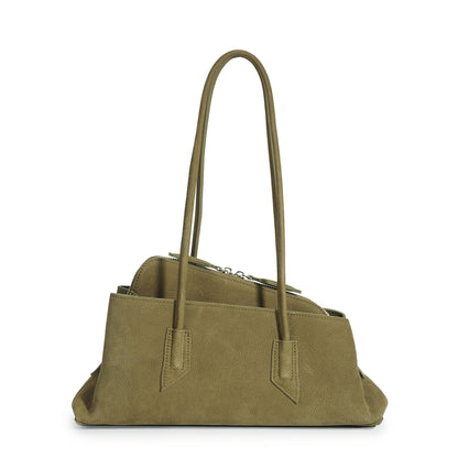 New Winter Korean-style Niche First-layer Cowhide Leather Casual Commuter Bag For Women