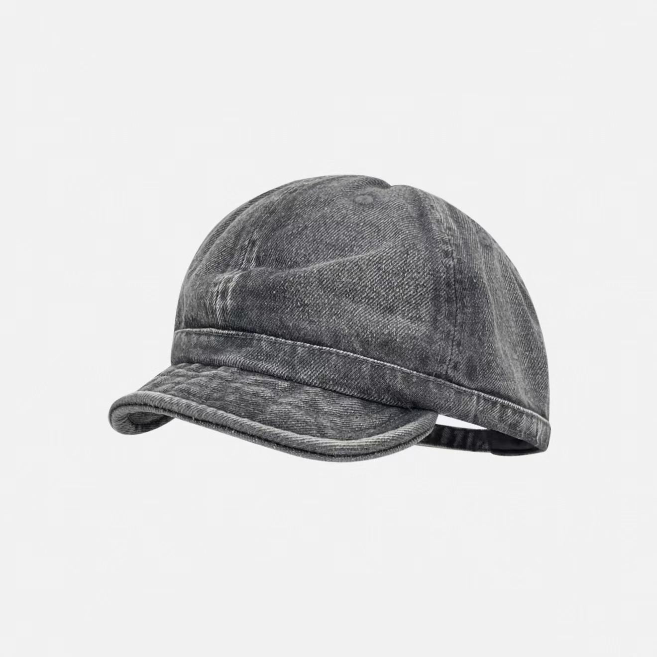 Japanese-style Retro Water-washed Gradient Brimmed Baseball Cap, Cool And Unique Glossy Board-aged Soft-top Baseball Cap With A Floppy Brim