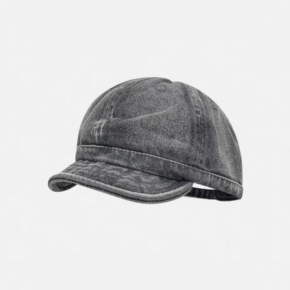 Japanese-style Retro Water-washed Gradient Brimmed Baseball Cap, Cool And Unique Glossy Board-aged Soft-top Baseball Cap With A Floppy Brim