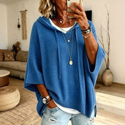 New Knitted Hooded Drawstring Sweater Sweatshirt Knit Outerwear For European And American Women For Amazon Independent Site 2026