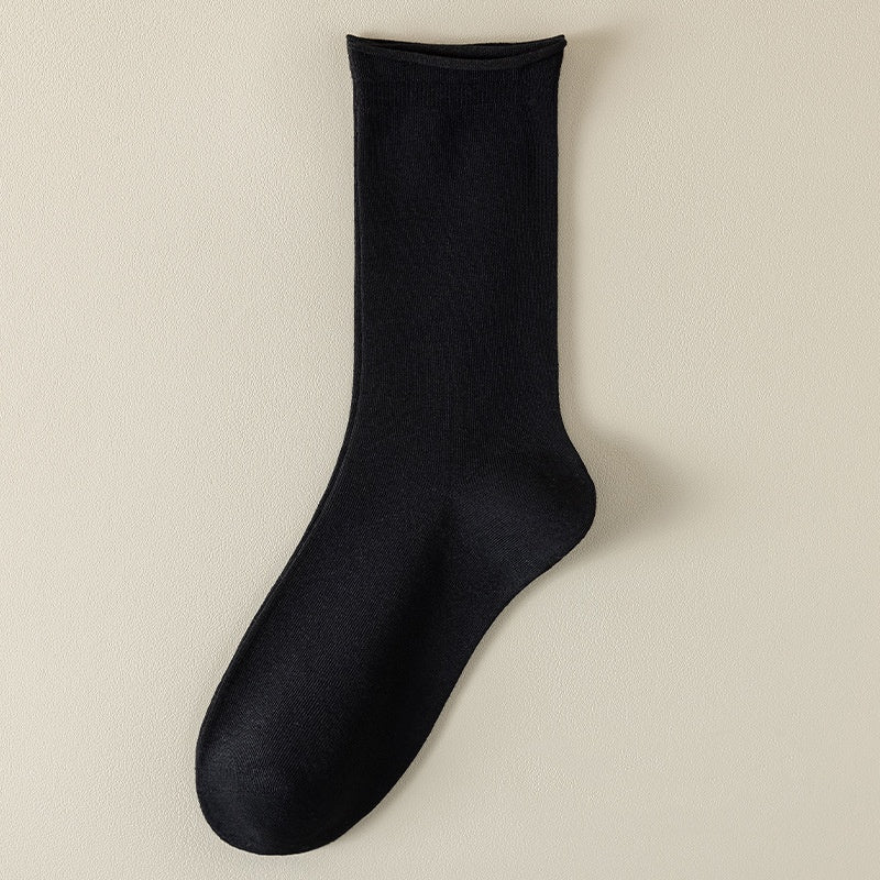 Springsummer Mid-calf Socks For Women Made Of Silk