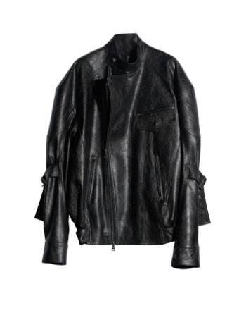 Dark Rock Genderless Futuristic Motorcycle Vintage Jacket