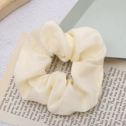 Girly Solid Color Large Intestine Hair Ring