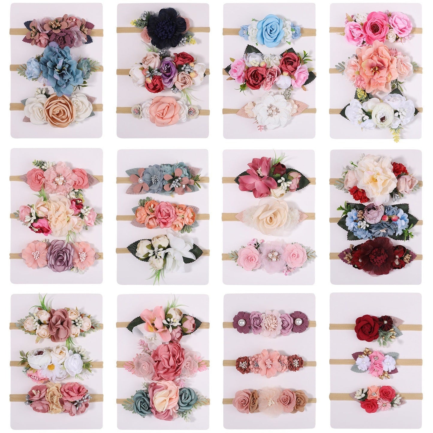 Nylon Fine Hair Band Girls' Headdress Flower