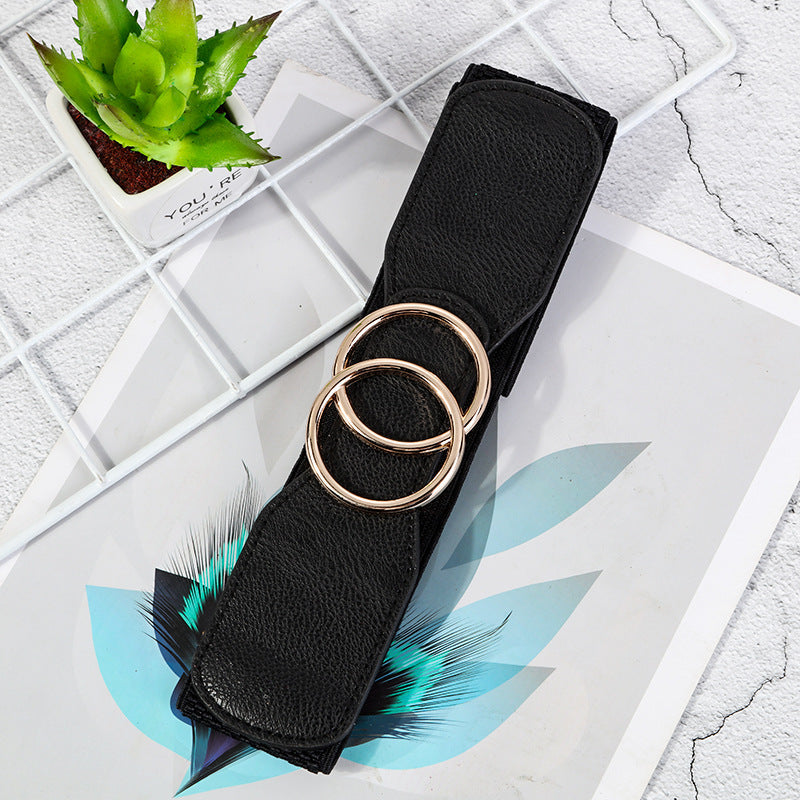 Casual Stretchy Fashion Decorative Belt With A Snap Buckle