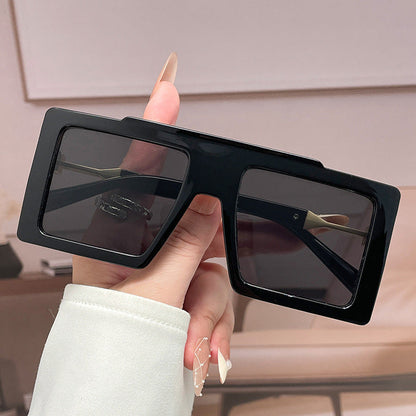 Wide-frame Square Blue-light-blocking Eyeglass Frames For Women